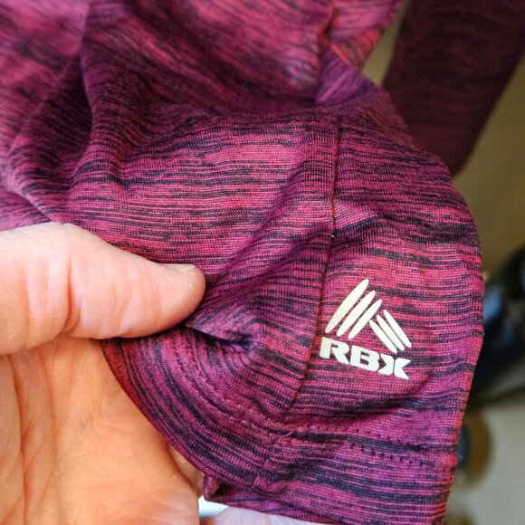 NWT RBX / Reebok Men's "Dri-Fit" Lightweight Hoodie, Wine/Black, Sz XL - Picture 6 of 13